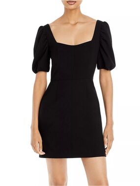 French Connection Sweetheart Neckline Berina Puff Sleeve Cocktail Dress